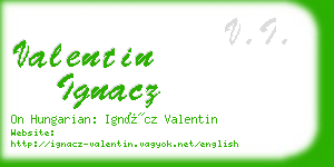 valentin ignacz business card
